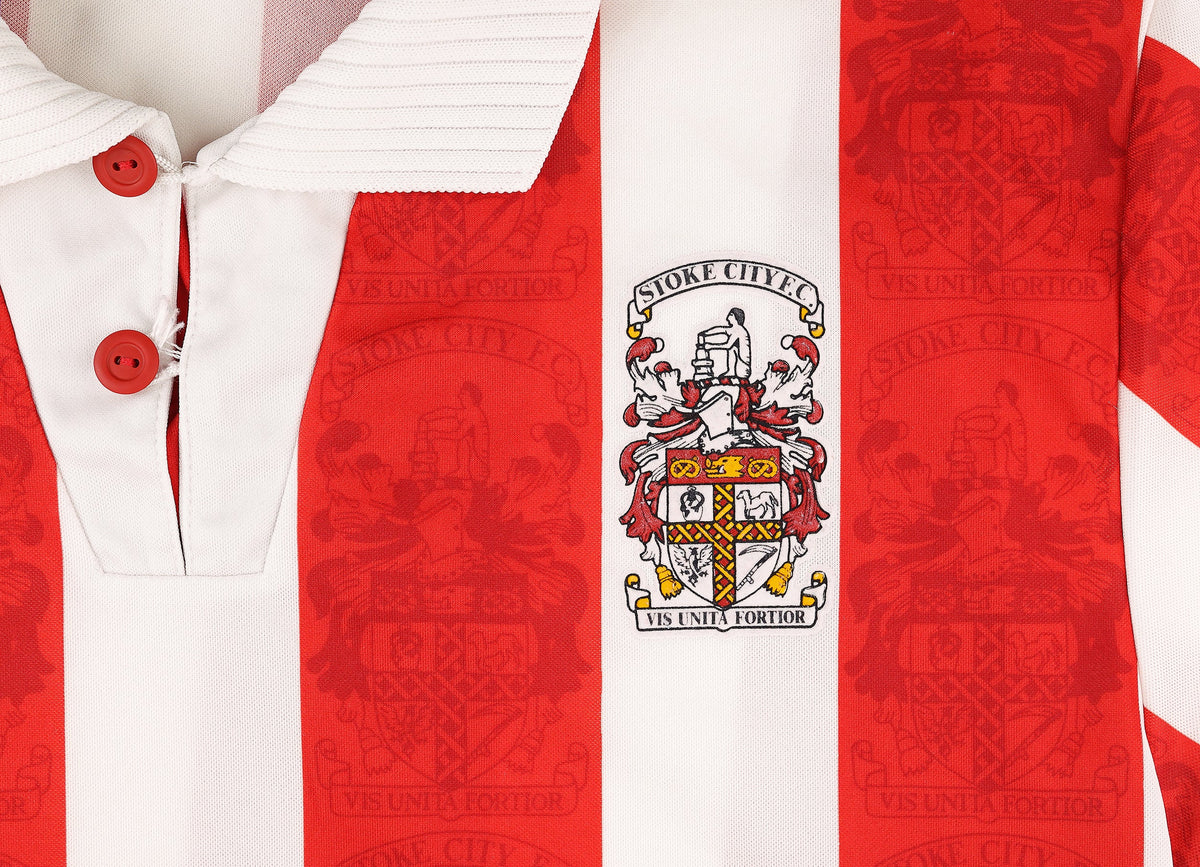 Asics Stoke City 1993 Home Football Shirt - Red - L