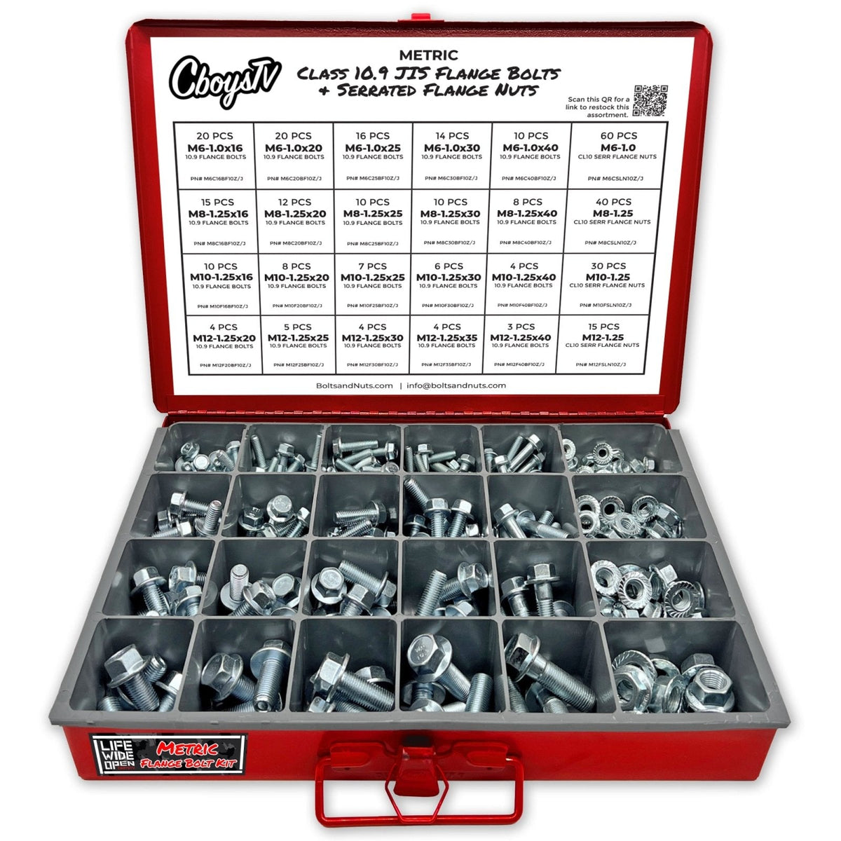 Metric Flange Bolts and Nuts Kit