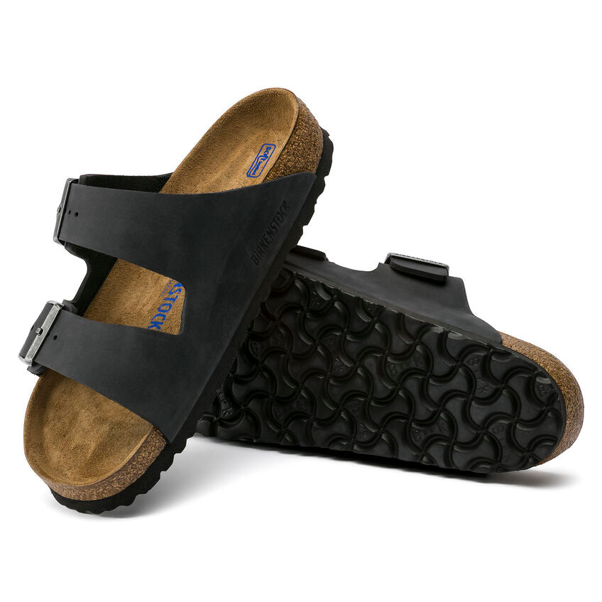 Unisex Arizona Soft Footbed Oiled Leather Black Medium/Narrow