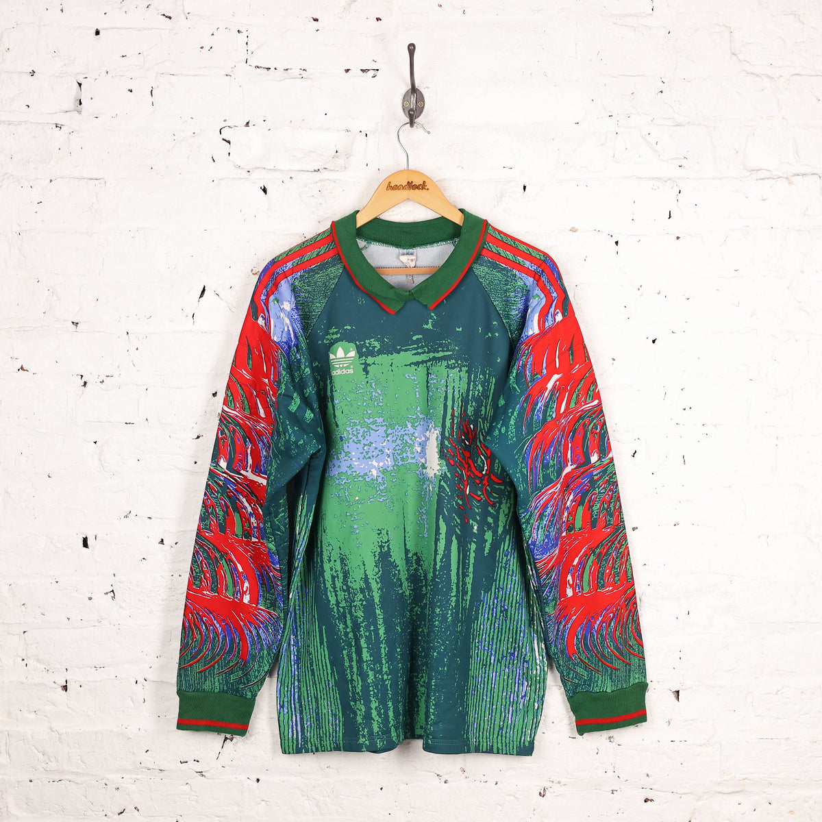 Adidas 90s Goalkeeper Template Football Shirt - Green - XL