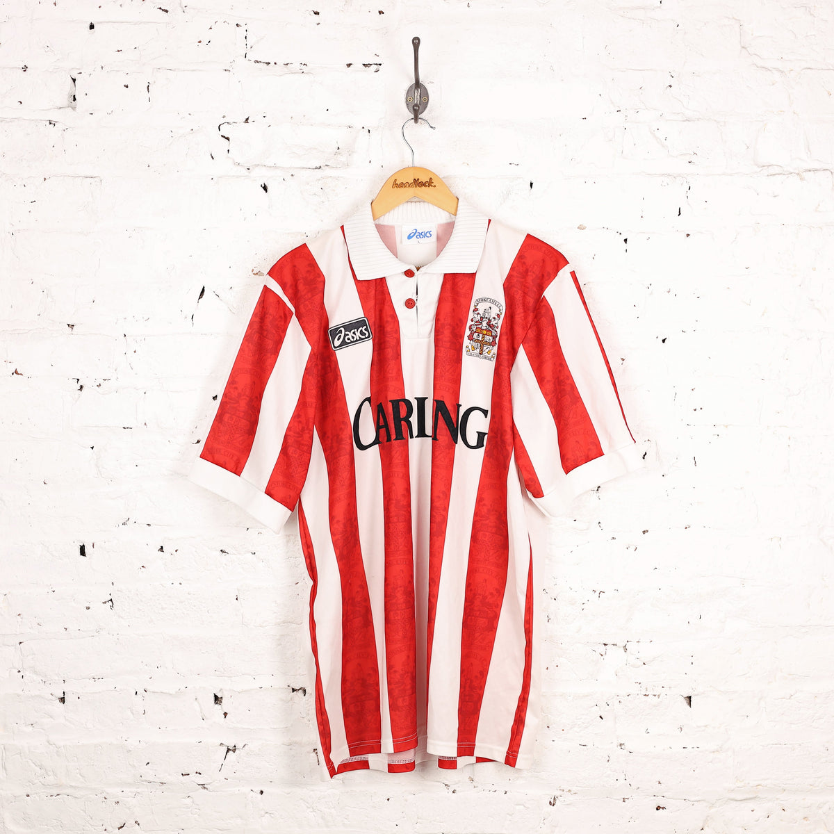 Asics Stoke City 1993 Home Football Shirt - Red - L