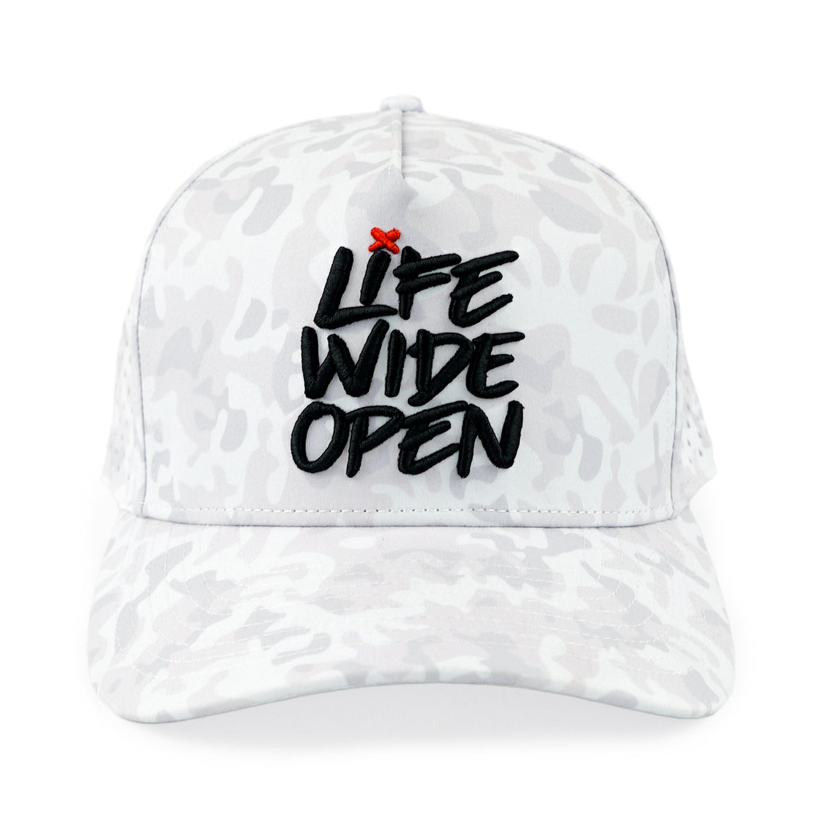 White Camo Curved Brim Snapback